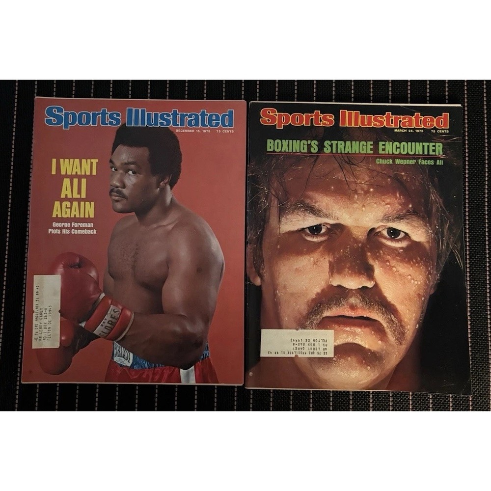 2 Sports Illustrated~December 15, 1975~George Foreman & March 24, 1975 C Wepner
